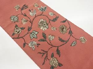 綴れ花唐草模様織出し名古屋帯